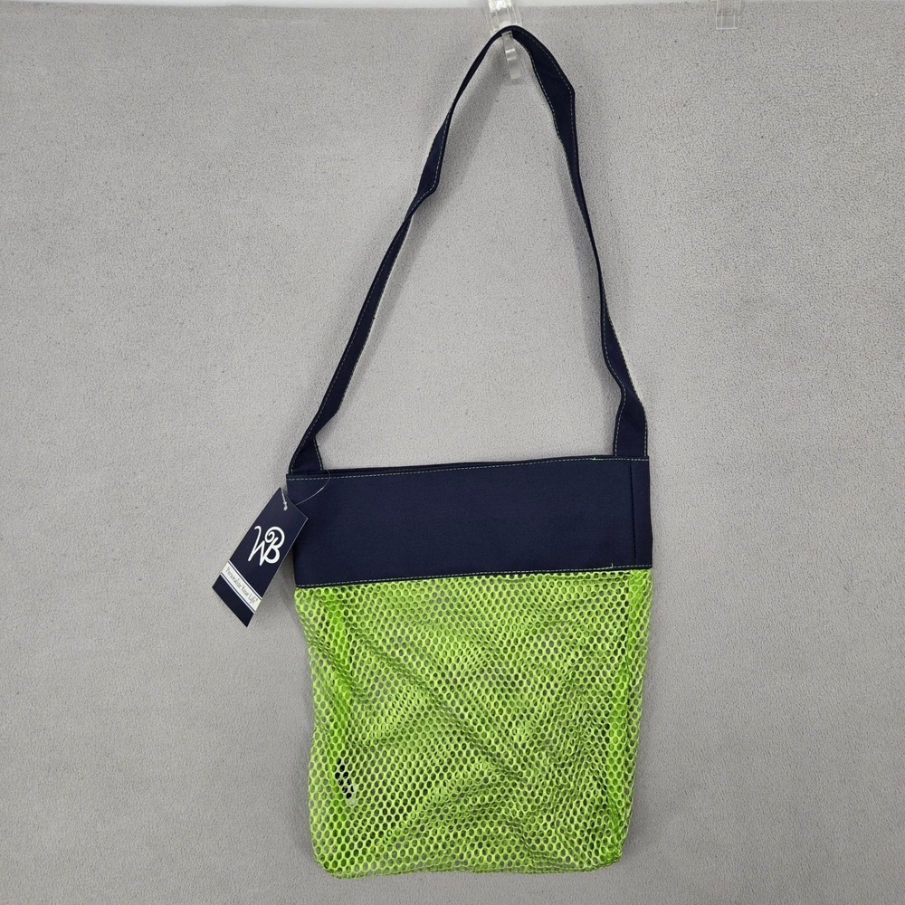 Wholesale Botique WB Kids New NWT Mesh Shell Bag Navy Neon Green Crossbody Beach
